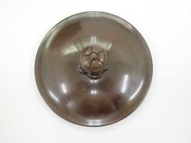  釜師橋本辰敏造　山水地紋真形釜（共箱）